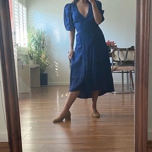 Reformation Waves Linen Dress